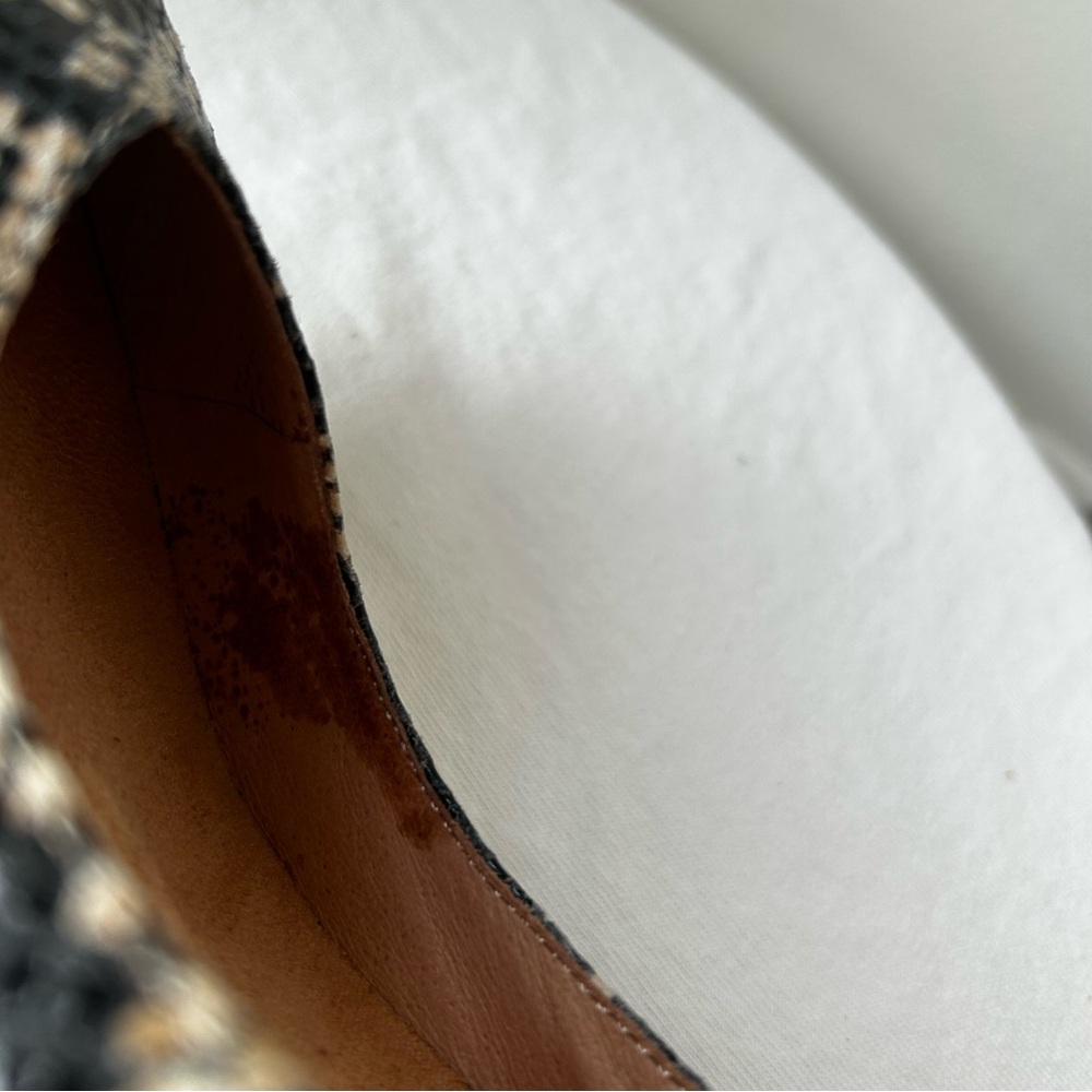 Vionic Snake-Print Wedge Pumps - Beige Black Size 7 - Picture 7 of 7
